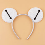Disney Festival Party Cosplay Mouse Ears Headband 3.3" Ears Glitter Hairband Without Bow For Boys DIY Cartoon Hair Accessories