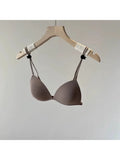 French Bralette Front Button, Thin Straps Triangle Cup Sml Chest, Seamless Beautiful Back Lingerie, Summer Lightweight Wirefree