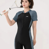New Women's Flat Angle Professional Racing Cover Belly Slimming Swimming Pool Special Quick Drying Hot Spring One-piece Swimsuit