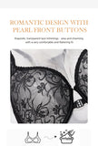 Womens Front Button Lace Bra Underwire Underwear Elegant Embroidery Beautiful bBack Plus Size Lingeire A B C D E F Cup