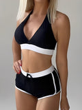 2026 High Waist Bikinis Women Padded Halter Swimwear Female Sexy Sporty Swimsuit Bathers Bathing Swimming Swim Suit Beachwear