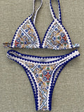 New 2025 Vintage Printed Bikini Women Swimsuit Female Swimwear Two-pieces Bikini set High cut Sexy Bather Bathing Suit Swim Lady