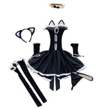 Cosplay Sexy Costume Ruffle Cake Lolita Princess Dress Uniform Erotic Set Hollow Strapless Evening Dress Nightgown