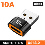 Elough 10A OTG USB 3.0 To Type C Adapter USB C Male To USB Female Converter Fast Charging OTG For Macbook Laptop Xiaomi Samsung