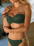 Underwired Push Up Bikini Women Swimsuit Female Swimwear Two-pieces Bikini set With Bra Cup Bather Bathing Suit Swim Beachwear