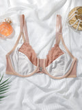 Women's plus size front button bra with lace and steel ring gathered underwear suitable for full figured women 1XL-3XL MR2753