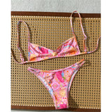 S - XL Printed Brazilian Bikini Women Swimwear Female Swimsuit Two-pieces Bikini set High Leg Cut Bather Bathing Suit Swim V8179