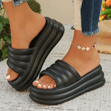 Chunky Platform Slippers for Women 2024 Summer Comfort Soft Sole Beach Shoes Slides Woman Thick Bottom Non-Slip Sandals Ladies