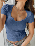 2026 spring and summer European and American Y2K sexy style summer short-sleeved vest T-shirt women's clothing