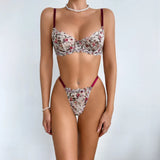 French retro lace underwear set sexy push-up bra erotic underwear