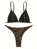 High Cut Micro Bikini Women Brown Leopard Bandage Push Up Bra Swimsuit Sexy Bathing Suit Padded Thong Swimwear Biquini 2026