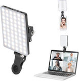 LED Portable Clip-on Selfie Light; Video Conference Lighting, 3 Lighting Modes, Suitable for iPhone Camera Laptop