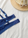 Women's sexy lace lace plus size bra without steel ring, gathered push up straps, adjustable close fitting underwear A2318