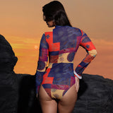Sexy Swimwear 2026 Long Sleeved Sun Protection One Piece Swimsuit For Female's Sports Bathers Swimming Bodysuit Beach with Pants