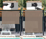 Cordless Outdoor Roller Shade UV Blocking Privacy Screen For Patio