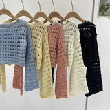Boho Crochet Knit Crop Top for Summer Beach