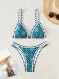 ZTVitality Sexy Push Up Floral Print Bikini Set 2025 New Arrival Padded Bra Whip Stitch Swimsuit Women's Swimwear Summer Biquini