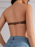 Trendy daily commute Strapless bra Comes with Clear Detachable Straps Push up bra Comfortable basic style women lingerie
