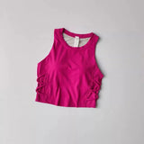 Women's Tight-Fitting Yoga Sports Vest Fixed Chest Pad Sports Bra Breathable Gym Workout Running Top
