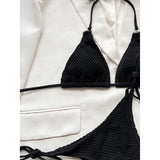 Halter Mesh Fish Net Brazilian Bikini Female Swimsuit Women Swimwear Two-Pieces Bikini Set Bather Bathing Suit Swim V3680