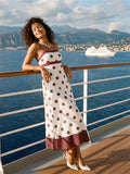 2026 Summer Women Slip Dress Spaghetti Straps Dots Print Swing A-line Dress Party Bohemian Casual Elegant Dresses