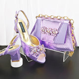 doershow African fashion Italian Shoes And Bag Sets For Evening Party With Stones gold Italian Handbags Match Bags! HM1-1