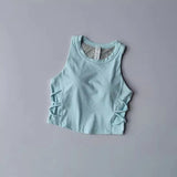 Women's Tight-Fitting Yoga Sports Vest Fixed Chest Pad Sports Bra Breathable Gym Workout Running Top