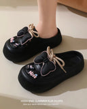 Women Fashion Clogs DIY Cute Bowknot Summer Platform Shoes Female Home Street Slippers Soft EVA Close Toe Girls Beach Sandals