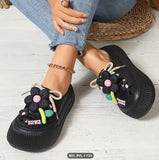 2025 Summer Women Slippers Cute DIY Flower Platform Sandals Casual Indoor Outdoor Clogs Beach Slides Female Home Garden Shoes