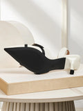 New Solid Color Pointed-toe Buckle-back Empty High-heeled Sandals for Women in Spring/Summer 2026