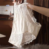 Anti-septic Women Underpants Women Panties Mid Waist Lace Bow Decor Tummy Control Butt-lifted Soft Stretchy Quick Dry Briefs