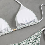 2026 Halter String Bikinis Sexy Triangle Swimsuit Women Plaid Swimwear Female Bathers Bathing Swimming Swim Suit Beachwear