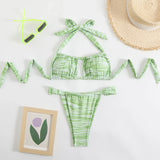 New Sexy Bikini Women's Swimsuit Micro Swimwear High Cut Bandeau Bikinis Sets Two Piece Bathing Suit Swimming for Beach Wear