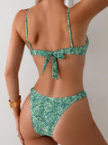 S - XL Floral Printed Underwired Bikini Female Swimsuit Women Swimwear Two-pieces Bikini Set Push Up Bather Bathing Suit Swim