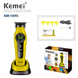Kemei 1593 Barber Professional Hair Clipper Rechargeable Trimmer Electric Hair Cutting Machine External Rotor Brushless Motor