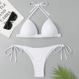 2025 Halter Bra Cup Bikini Women Swimsuit Female Push Up Swimwear Two Pieces Bikini set Brazilian Bather Bathing Suit Swim Lady
