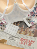 Bestselling Women's Underwear Bras Floral Prints Adjustable Straps Shapewear Thin Underwear Comfortable B2058