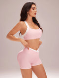 2pcs/sets Yoga Sport Bra Shorts Set Hotsweet Sportswear Woman Gym Workout Bra Shorts Leggings Activewear Women's Tracksuit