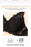 3 Pcs Elegant Lace Bra Non-Padded, Floral Pattern Women's Bras Sexy Lingerie BH Top Brassiere Underwire Plus Size A B C D E Cup
