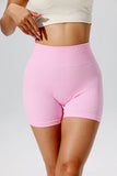 Women Pink Yoga Shorts Sportswear Woman Gym High Waist Sports Shorts Fitness Running Activewear Tummy Control Workout Leggings