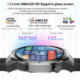 2025 New BOXUXING Watch 5 MAX Smart Watch AMOLED Screen NFC GPS Tracker Bluetooth Call Health Waterproof Smartwatch Men Women