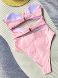 Sexy 3D Flowers Bandeau Monokini Hollow Out Female Swimwear One Piece Swimsuit Women High Cut Bathing Suit Swim Lady Beach wear