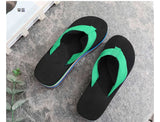 Women's Rainbow Color Platform Flip Flops Summer Thick Sole Lightweight Slip-on Wedges Sandals Girls Beach Slippers