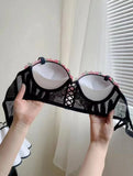 MOYISU London Anime Bralette - Delicate Wireless Bra for Set Teens, Japanese Summer Underwear Small Bust Close-Fit Subtle Allure