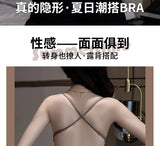 MOYISU Anti Slip Halter Bra for Small Chest, Push Up Enhancer Pads Rounded Shape, Invisible Seamless Cover No Show Lift Bralette