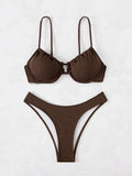 ZTVitality Sexy Solid Underwire Bikinis 2025 New Arrival Two- Piece Push Up Swimsuit Women's Swimwear Summer Beachwear Biquini