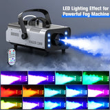 DayFlicker 1200W Fog Machine With RGB Lighting For Stage