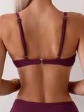 2025 U-wire Bikini Women Sexy Strappy Swimwear Female Solid Swimsuit Bathers Bathing Swimming Swim Suit Beachwear