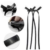 2 Pcs Fabric Hair Bow Hairpin for Women Girls Ribbon Hair Clips Headwear Black White Bow Top Clip Female Hair Accessories