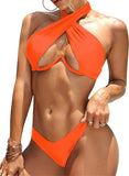 Cross Halter Underwire Bikini 2026 Women Swimsuit Solid Push Up Swimwear Female Bathers Bathing Swimming Suit Summer Beachwear